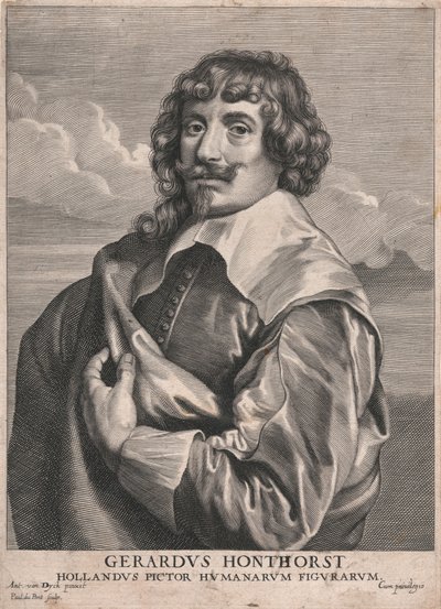Gerardus Honthorst, hollandsk maler af menneskelige figurer af Paulus Pontius