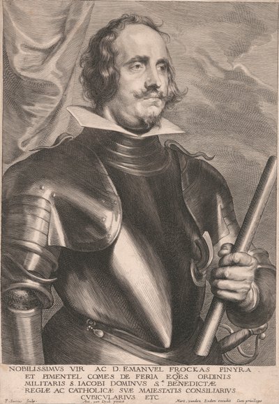 Den mest ædle mand og D. Emanuel Frockas Finyra og Pimentel, greve af Feria Eqes af Sankt Jakobs Militærorden, Lord Sæ. Hans Majestæts kongelige og katolske rigsråd Kammerherre o.s.v. af Paulus Pontius