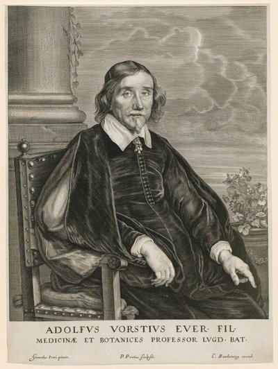 Portræt af Adolph Vorst, professor i Leiden af Paulus Pontius