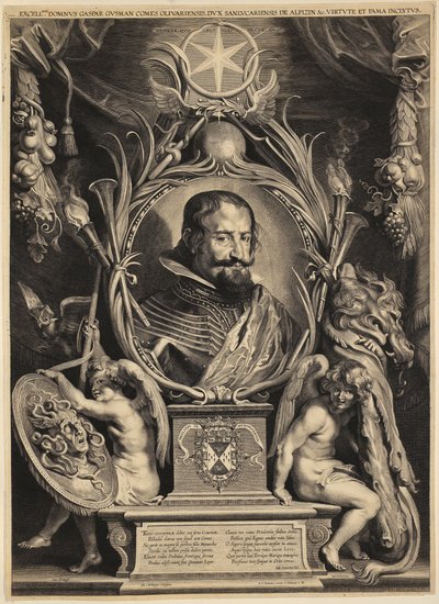 Portræt af Gaspar de Guzmán, greve af Olivares af Paulus Pontius
