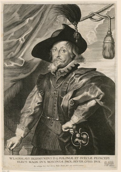Portræt af Wladislaus 4. Vasa, prins af Polen og Sverige af Paulus Pontius