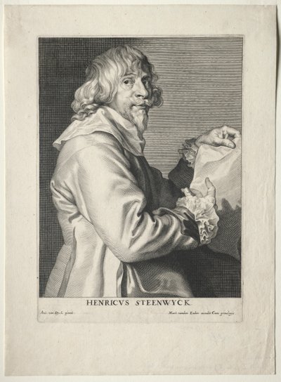Portræt af Henri van Steenwyck. af Paulus Pontius