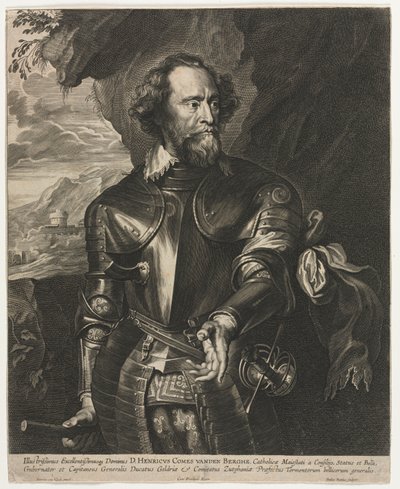 Portræt af Henry, Grev van den Berghe. af Paulus Pontius