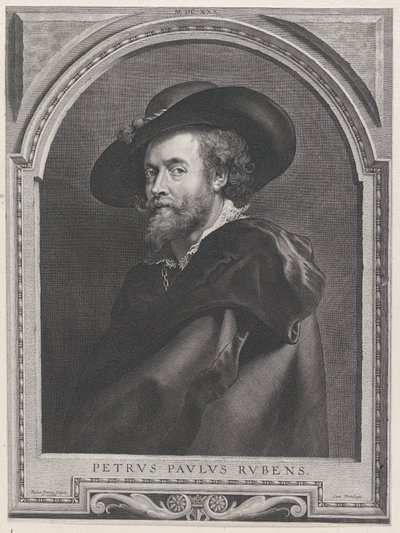 Portræt af Peter Paul Rubens, 46 år, 1630., 1630. af Paulus Pontius