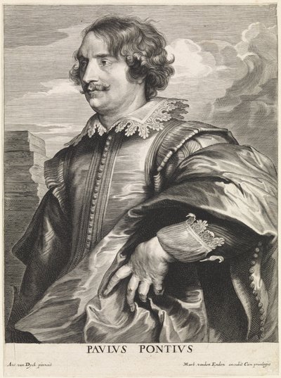 Portræt af gravøren Paulus Pontius af Paulus Pontius