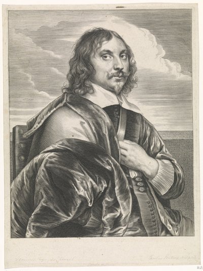 Portræt af maleren Jan Davidsz. den Heem af Paulus Pontius