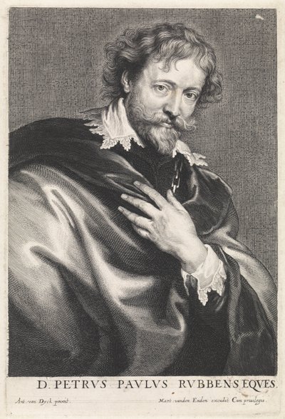 Portræt af maleren Peter Paul Rubens af Paulus Pontius