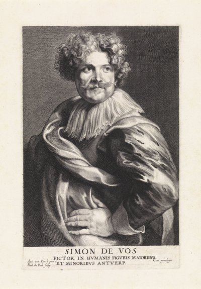 Portræt af maleren Simon de Vos af Paulus Pontius