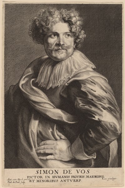 Simon de Vos af Paulus Pontius after Sir Anthony van Dyck