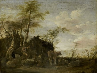 En hyrdehytte af Paulus Potter