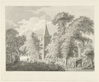 Udsigt over landsbyen i Maartensdijk, 1753 af Paulus van Liender