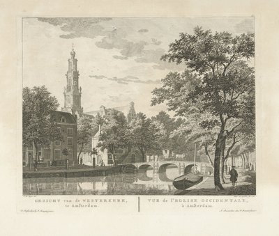 Udsigt over Westerkerk og Westerhal, set fra Keizersgracht Udsigt over Westerkerk, i Amsterdam / Vue de l