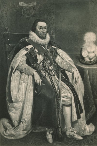 King James I og VI., 1603, 1904 af Paulus van Somer