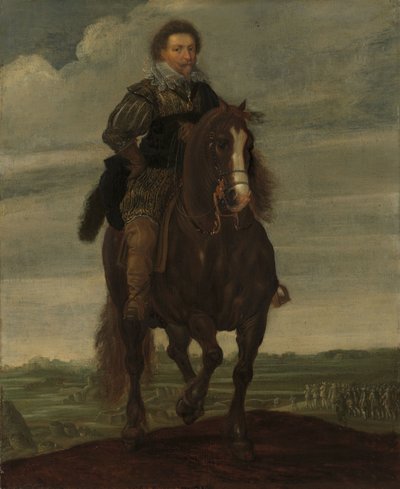 Prince Frederik Hendrik on Horseback af Pauwels I van Hillegaert