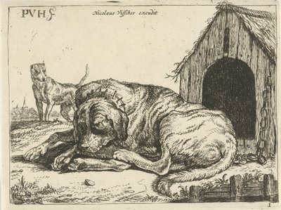Tillænet hund på en kæde Forskellige hunde (serietitel) af Pauwels van Hillegaert