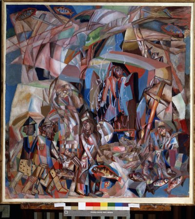 ""Fiskebåden"" (En fiskerbåd) Maleri af Pavel Nikolayevich Filonov (1883-1941) 1913-1914 Statens Russiske Museum, Sankt Petersborg af Pawel Nikolajewitsch Filonow