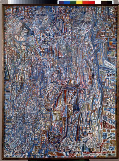 ""Karakterer"" (mennesker) Maleri af Pavel Nikolayevich Filonov (1883-1941) 1930 Statens Russiske Museum, Sankt Petersborg af Pawel Nikolajewitsch Filonow