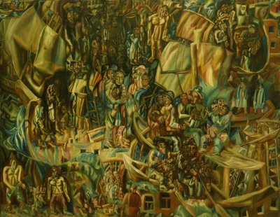 Sammensætning. Skibe, 1913-1915 af Pavel Nikolayevich Filonov