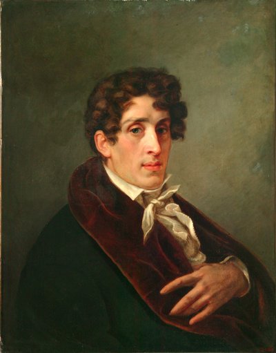 Portræt af kunstneren grev Fjodor Petrovich Tolstoy 1783-1873, 1809 af Pavel Nikolayevich Michaylov