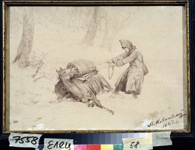 Ledsagerens død (Companion Death) af Pavel Osipovich Kovalevsky