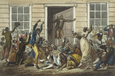 Sorte metodister holder bønnemøde, 1811-ca. 1813. af Pavel Petrovic Svin