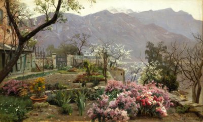 Blomsterhave nær Bellagio af Peder Monsted