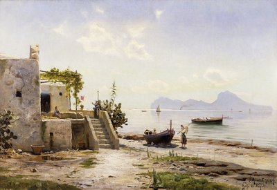 Fra Sorrento, mod Capri af Peder Monsted