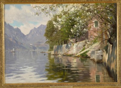 Forårsdag ved Luganosøen af Peder Monsted