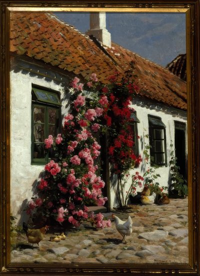 Klatreroser på gården af Peder Monsted