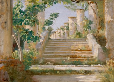 Loggia i Ravello af Peder Severin Kroyer