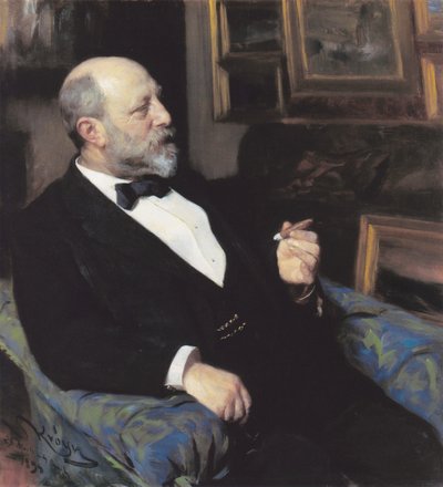Portræt af tobaksfabrikanten Heinrich Hirschsprung. Grundlægger af samlingen. af Peder Severin Krøyer