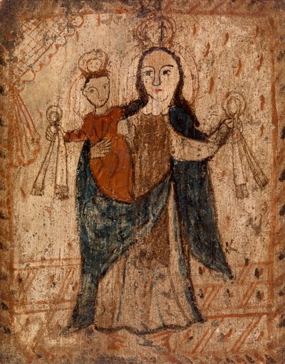 Vor Frue af Karmelbjerget, ca. 1749-1831 (vandbaseret maling på træpanel) af Pedro Antonio Frésquis