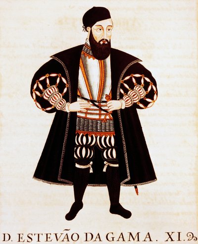 Estevao Da Gama (ca 1505-1576), miniature fra Brive Treatise eller Epilogue of the Vizos-Reys of India af Pedro Barretto de Resende