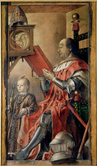 Dobbeltportræt af Frederic III de Montefeltro (Federico da Montefeltro af Pedro Berruguete