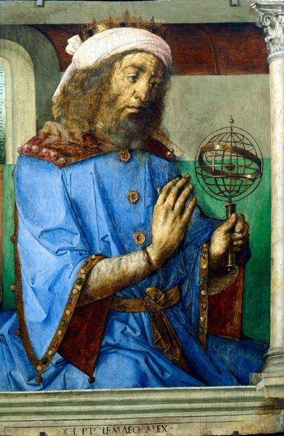 Ptolemæus, alexandrinsk græsk astronom og geograf, slutningen af det 15. århundrede af Pedro Berruguete