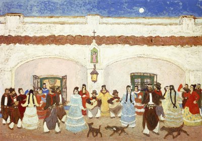 Dans på terrassen; Baile en el Patio af Pedro Figari