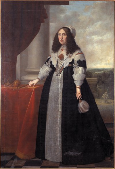 Ærkehertuginde Cecile Renee af Østrig, dronning af Polen - Portræt af ærkehertuginde Cecilia Renata af Østrig (1611-1644), dronning af Polen, af Danckers de Rij, Peeter (ca. 1605-1661). olie på lærred af Peeter Danckers de Rij