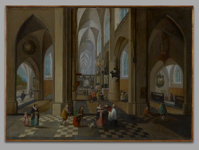 Interiør af en gotisk kirke af Peeter Neeffs the Elder