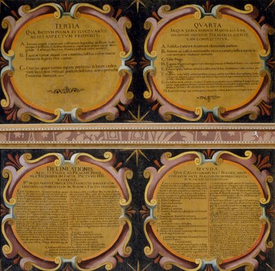 Billedtekster fra fire malerier af Battle of White Mountain udkæmpet, 7.-8. november 1620, Pieter Snayers (1592-1667) bevaret i Santa Maria della Vittoria, Rom af Peeter Snayers