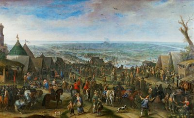 Soldater i en lejr (kobber) af Peeter Snayers