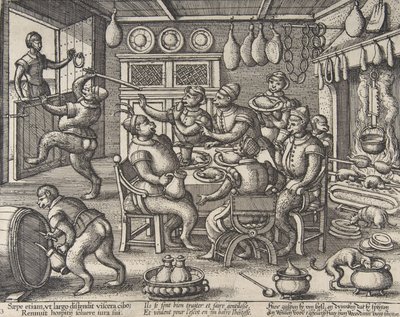 The Fat Kitchen, fra serien Monkeys. af Peeter van der Borcht
