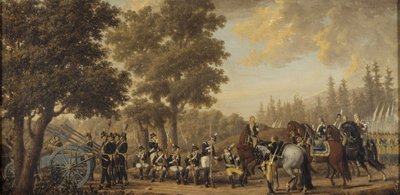 Le roi Gustave III de Suede (1746-1792) durant la guerre russo suedoise (1788-1790) - Kong Gustav III af Sverige i den russisk-svenske krig, af Hillestrom, Pehr (1732-1816). Olie på lærred af Pehr Hilleström