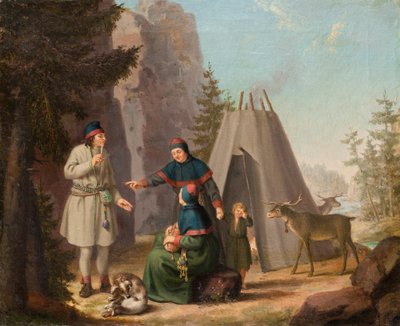 The Costumes of the Lapponians, ca. 1800 (olie på lærred) af Pehr Hilleström