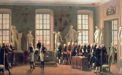 Gustav IV Adolfs besøg på Kunstakademiet i 1797 af Pehr Hilleström