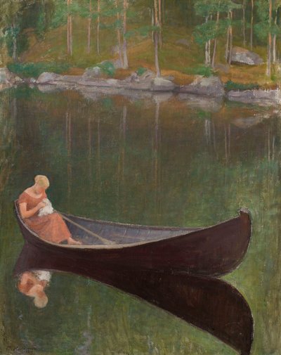 Kvinde i en båd af Pekka Halonen