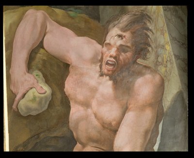 Odysséen, detalje af Polythemus, 1554-56 af Pellegrino Tibaldi