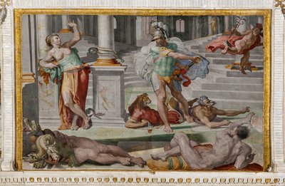 Ulysses og Circe, detalje fra Polyphemus Room af Pellegrino Tibaldi