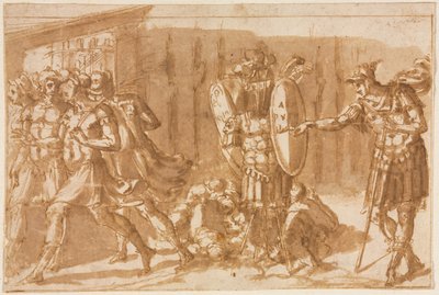 Sejrrige soldater med trofæ, 1550