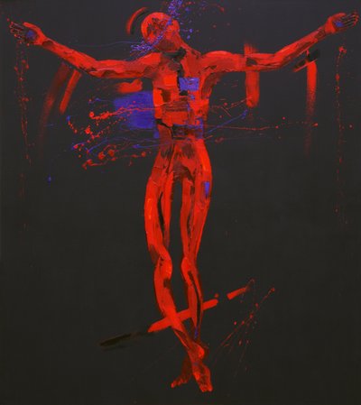 Jesus Dies on the Cross - Station 12 (olie på lærred) af Penny Warden