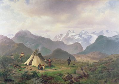 Motiv fra Kvikkjokk, 1862 af Per Daniel Holm